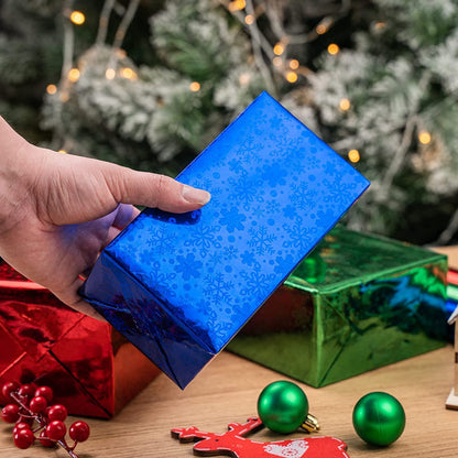 Qatalitic Holographic Metallic Gift Paper Wrapping Sheets Especially for Gifts for Loved, 65cm X 45cm 50-Sheets (Multicolour)
