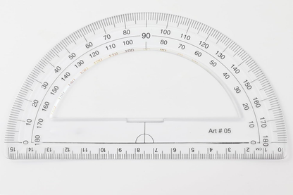 Qatalitic Circle and Semi-Circle Protractor Set, 180° Protractor and 360° Protractor, for School, College, and Engineering Projects