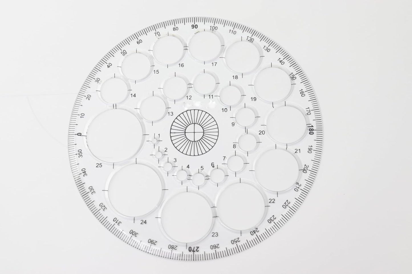 Qatalitic Circle and Semi-Circle Protractor Set, 180° Protractor and 360° Protractor, for School, College, and Engineering Projects