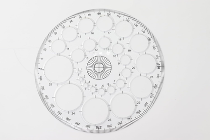 Qatalitic Circle and Semi-Circle Protractor Set, 180° Protractor and 360° Protractor, for School, College, and Engineering Projects