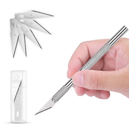 Qatalitic Detail Pen Cutter With 5 Interchangeable Blades For Carving and Paper Cutting