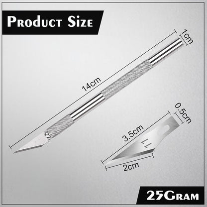 Qatalitic Detail Pen Cutter With 5 Interchangeable Blades For Carving and Paper Cutting