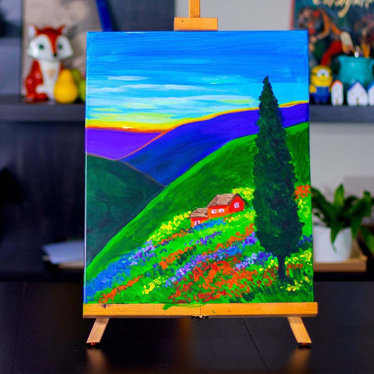 Qatalitic Set of 6 pc. 6 x 6 inch Canvas Board, 100% Cotton, Acid Free, Blank White Mini Canvases for Oil, Acrylic & Watercolour Paint