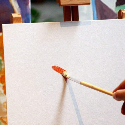 Qatalitic Set of 6 pc. 10 x 14 inch Canvas Board, 100% Cotton, Acid Free, Blank White Mini Canvases for Oil, Acrylic & Watercolour Paint
