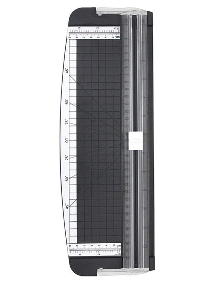 Qatalitic 12 inch Portable A4 Paper Cutter, Guillotine Paper Trimmer with Handsafe Guard and Side Ruler for Standard Cutting of A4 Paper, Photos, Scrapbooking, or Labels (Multicolour)