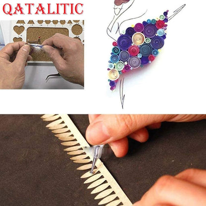 Qatalitic 5 Piece Wooden Dotting Tool Set, Double Ended Steel Ball Stylus for Mandala Art, Clay, Pottery, Ceramic, Nail Art and Sculpting Tools