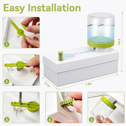 Qatalitic Brush Rinser Paint Brush Cleaner with Drain Water Recycling Paintbrush Scrubber, Convenient Paint Brushes Cleaning Tool for Acrylic, Oil and Water Based Painting