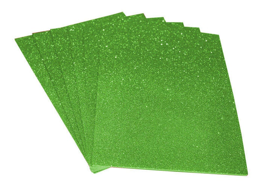 Qatalitic Vishal Pack of 10 EVA Foam Glitter Sheets of A4 Size - for Arts & Crafts, Project Book Making, Paper Decorations
