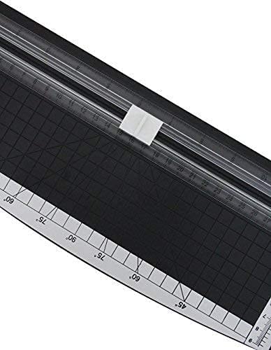 Qatalitic 12 inch Portable A4 Paper Cutter, Guillotine Paper Trimmer with Handsafe Guard and Side Ruler for Standard Cutting of A4 Paper, Photos, Scrapbooking, or Labels (Multicolour)