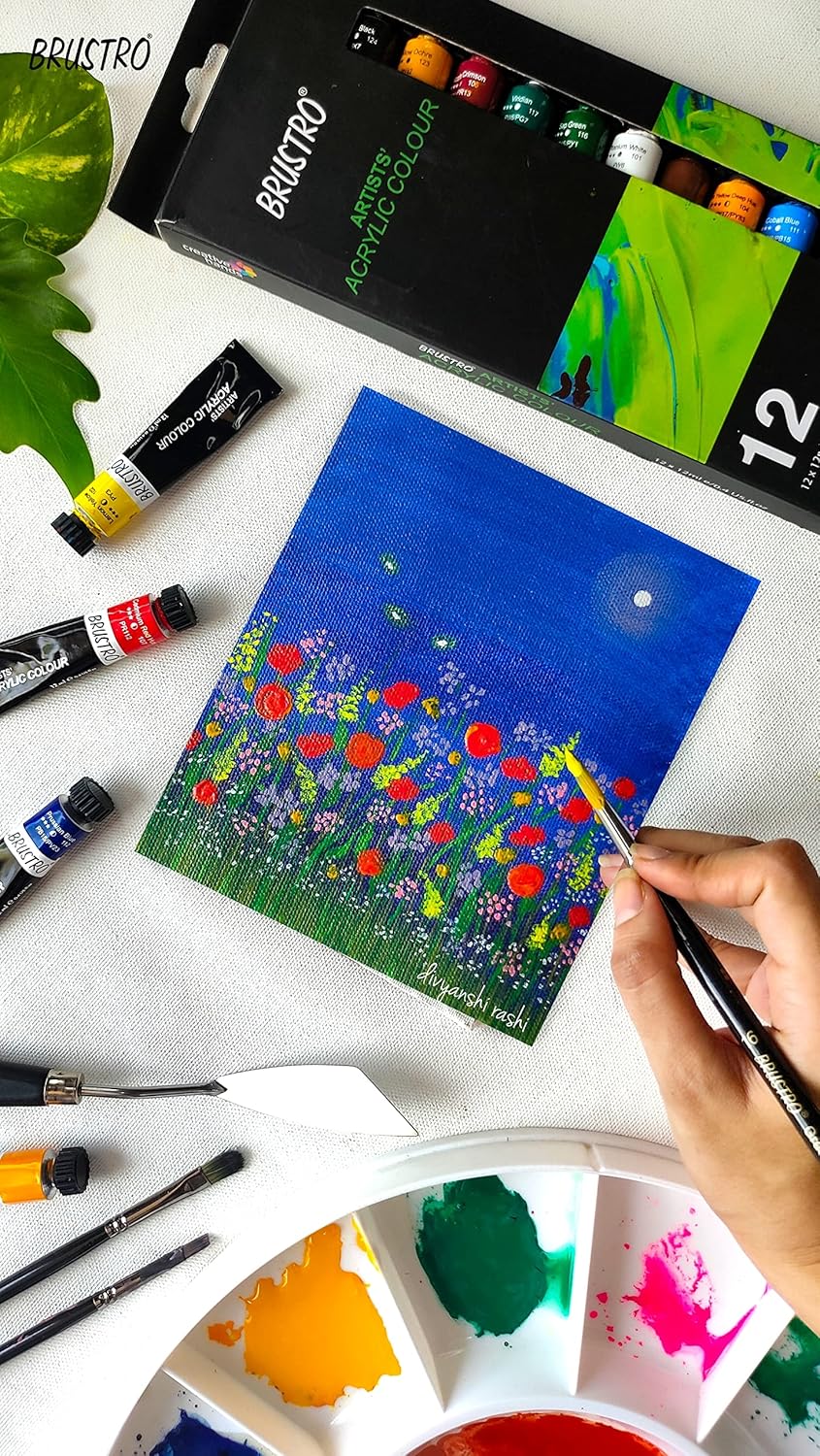 Qatalitic  Artists ’ Acrylic Colour Set of 12 Colours X 12ML Tubes