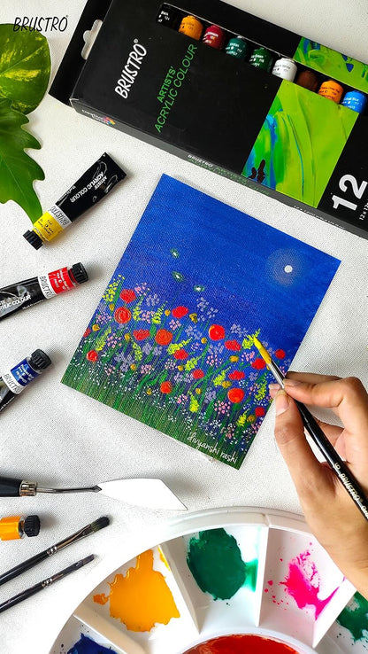 Qatalitic  Artists ’ Acrylic Colour Set of 12 Colours X 12ML Tubes