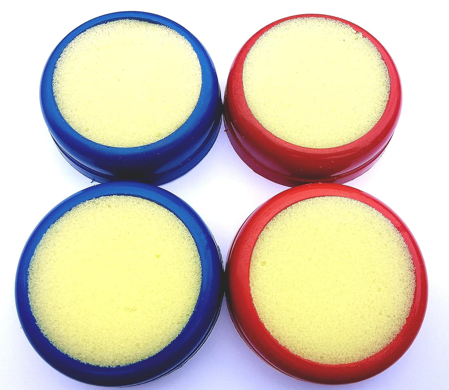 Qatalitic 4 Pcs Quick Count Sponge Damper Pad, Currency Counter, Finger Wet Moistener, for Counting Papers and Documents (Random Colours)