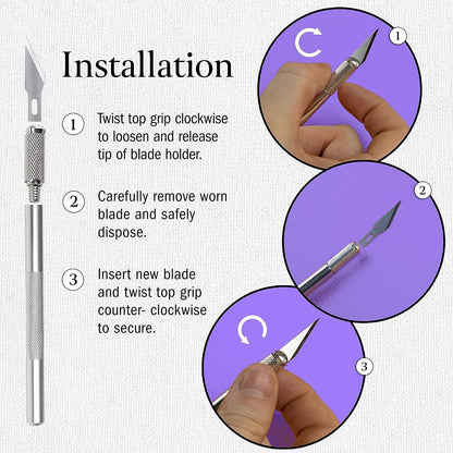 Qatalitic Detail Pen Cutter With 5 Interchangeable Blades For Carving and Paper Cutting