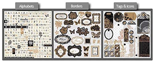 Qatalitic Pattern Design Printed Papers for Art & Craft (VS12018), Size: 12 X 12 Inch for Greeting Cardmaking & Project book making (24 Patterned Sheets + 3 Die Cut Sheets) Paper Designer Paper Pack