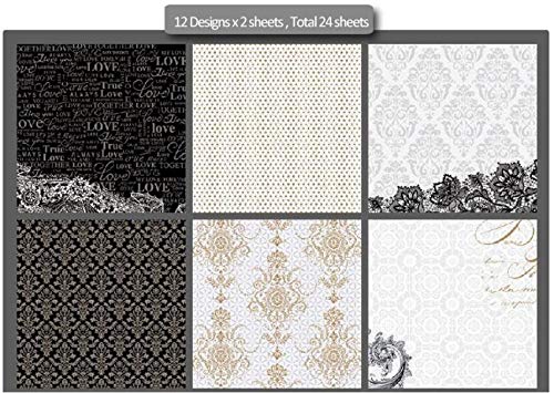 Qatalitic Pattern Design Printed Papers for Art & Craft (VS12018), Size: 12 X 12 Inch for Greeting Cardmaking & Project book making (24 Patterned Sheets + 3 Die Cut Sheets) Paper Designer Paper Pack
