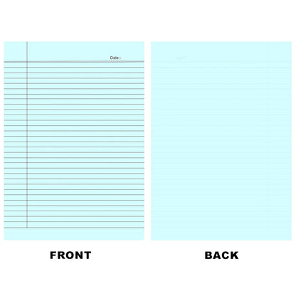 Qatalitic A4 Size Ruled Paper-Single Side Ruled | 5 Colours-Pack of 50 Sheets | for Project/Assignment/Practical/Homework