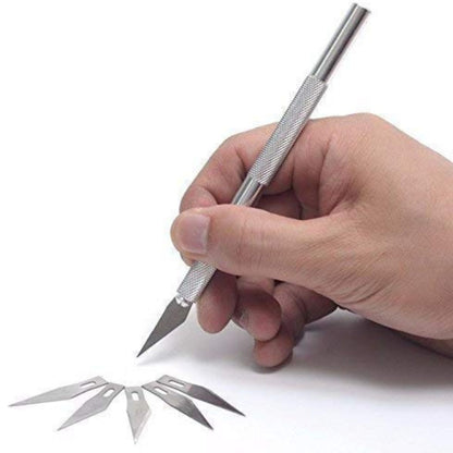 Pen Cutter With 5 Interchangeable Blades For Carving and Paper Cutting