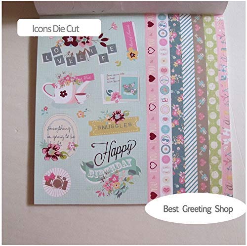 Qatalitic Pattern Design Printed Papers for Art & Craft (VS12005), Size: 12 X 12 Inch for Greeting Cardmaking & Project book making (24 Patterned Sheets + 3 Die Cut Sheets) Paper Designer Paper Pack