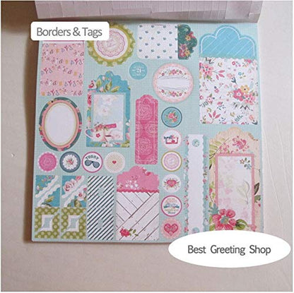 Qatalitic Pattern Design Printed Papers for Art & Craft (VS12005), Size: 12 X 12 Inch for Greeting Cardmaking & Project book making (24 Patterned Sheets + 3 Die Cut Sheets) Paper Designer Paper Pack