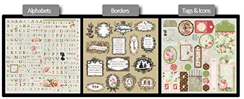 Qatalitic Pattern Design Printed Papers for Art & Craft (VS12011), Size: 12 X 12 Inch for Greeting Cardmaking & Project book making (24 Patterned Sheets + 3 Die Cut Sheets) Paper Designer Paper Pack