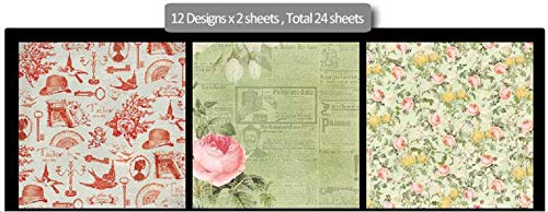 Qatalitic Pattern Design Printed Papers for Art & Craft (VS12011), Size: 12 X 12 Inch for Greeting Cardmaking & Project book making (24 Patterned Sheets + 3 Die Cut Sheets) Paper Designer Paper Pack