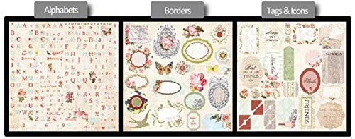Qatalitic Pattern Design Printed Papers for Art & Craft (VS12017), Size: 12 X 12 Inch for Greeting Cardmaking & Project book making (24 Patterned Sheets + 3 Die Cut Sheets) Paper Designer Paper Pack