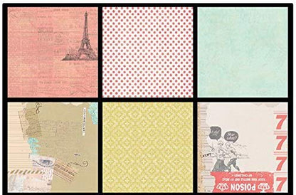 Qatalitic Set of 40 Pattern Design Printed Papers for Art & Craft (VS8004), Size: 8 X 8 Inch for DIY Greeting Card making & Project Book Making, Paper Designer Paper Pack