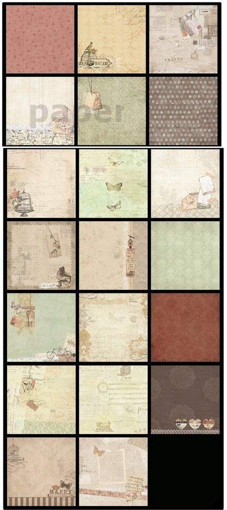 Qatalitic Set of 40 Pattern Design Printed Papers for Art & Craft (VS8006),Size: 8 X 8 Inch for DIY Greeting Card making & Project Book Making, Paper Designer Paper Pack