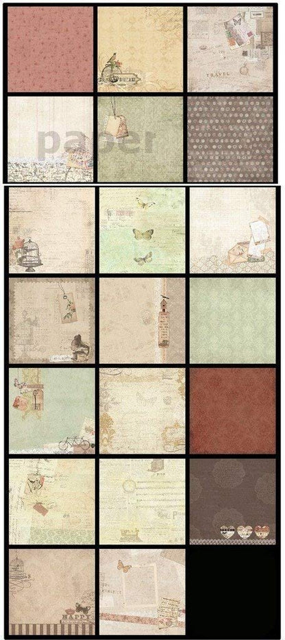 Qatalitic Set of 40 Pattern Design Printed Papers for Art & Craft (VS8006),Size: 8 X 8 Inch for DIY Greeting Card making & Project Book Making, Paper Designer Paper Pack