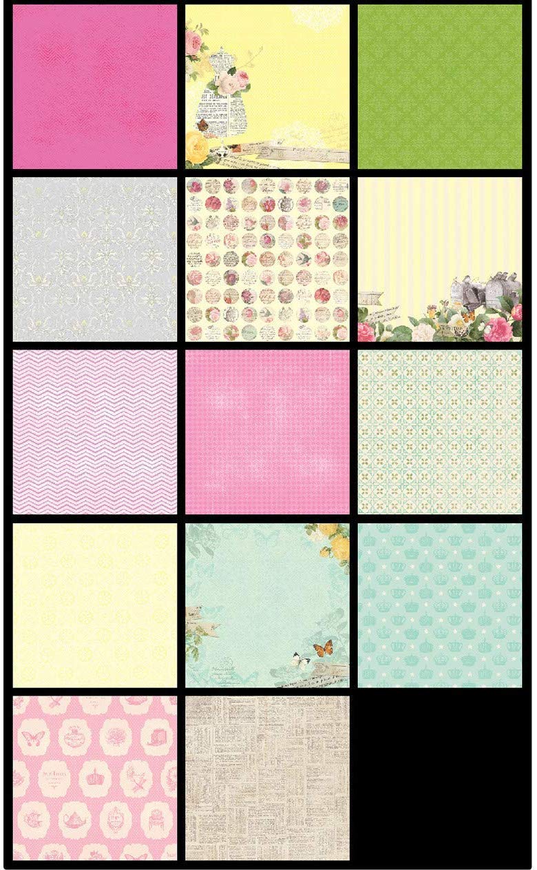 Qatalitic Set of 40 Pattern Design Printed Papers for Art & Craft,Size: 8 X 8 Inch for DIY Greeting Card making & Project Book Making, Paper Designer Paper Pack