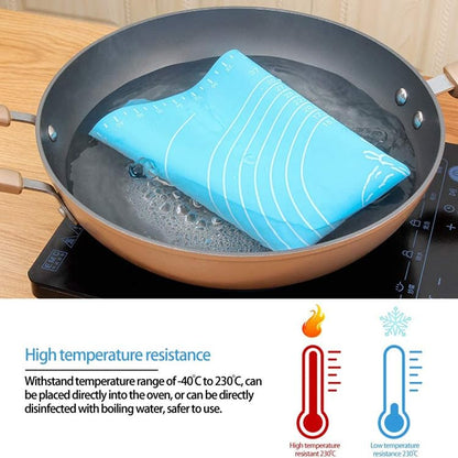 Qatalitic Silicone Baking Mat Roti mat Silicone Chapati Atta Kneading Mat Non - Stick Fondant Rolling Mat Stretchable for Kitchen Roti Chapati Cake – Multicolor (Baking Mat 50 * 40 cm)