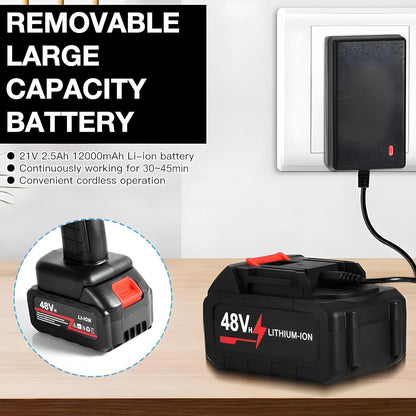 Verixpress (Double Battery) Cordless Portable Wireless Pressure Washer Gun 48V 12000mAh High Pressure Water Gun for Car Wash and Bike Cleaning with Adjustable Nozzle and 5M Hose Pipe