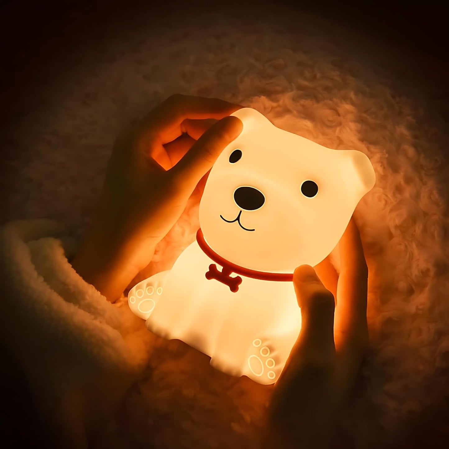 Veriexpress Dog Rechargeable Silicone Night Lamp - Cute Dog Lamp, Kids Night Light, Nursery Decor, Birthday Gift, Silicone LED Light