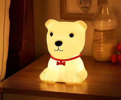 Veriexpress Dog Rechargeable Silicone Night Lamp - Cute Dog Lamp, Kids Night Light, Nursery Decor, Birthday Gift, Silicone LED Light