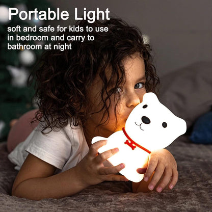 Veriexpress Dog Rechargeable Silicone Night Lamp - Cute Dog Lamp, Kids Night Light, Nursery Decor, Birthday Gift, Silicone LED Light