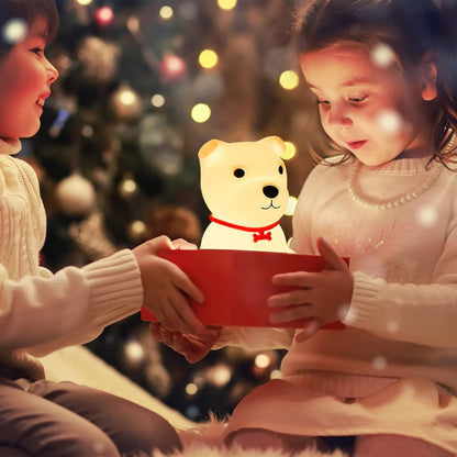 Veriexpress Dog Rechargeable Silicone Night Lamp - Cute Dog Lamp, Kids Night Light, Nursery Decor, Birthday Gift, Silicone LED Light