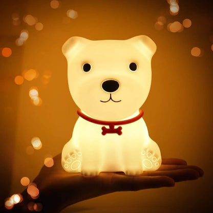 Veriexpress Dog Rechargeable Silicone Night Lamp - Cute Dog Lamp, Kids Night Light, Nursery Decor, Birthday Gift, Silicone LED Light