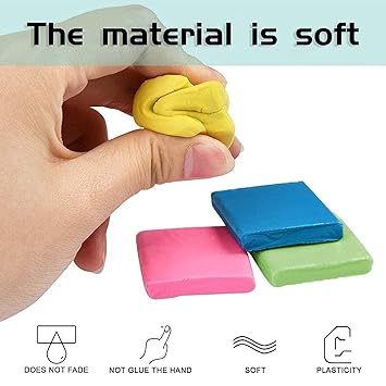 veriexprees  Kneadable Art Eraser Set of 4, Colorful Artist Kneaded Erasers for Drawing and Sketching