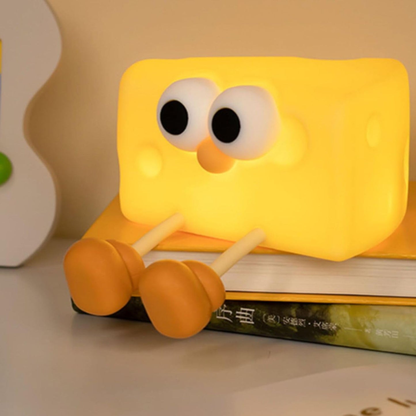 Veriexpress Cheese Rechargeable Silicone Night Lamp - Cheese Lamp, Kids Night Light, Nursery Decor, Birthday Gift, Silicone LED Light