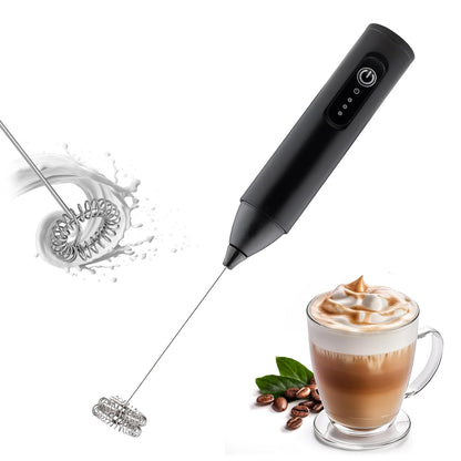 Veriexpress Coffee Frother Electric Rechargeable Coffee Maker Machine for Home Electric Coffee Frother Machine & Milk Whisker with Dual Spring Tech Whisk Beater Foam Maker for Mocktails Coffee Latte Matcha Foamer Cappuccino
