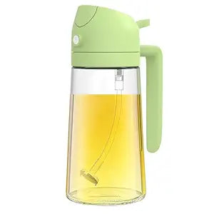Verixpress Oil Spray Bottle for Cooking,Premium Glass 2 in 1 Oil Dispenser for Kitchen,Food Grade Oil Sprayer Containers with Nozzle,Oil Bottle for Air Fryer,Roasting and Frying