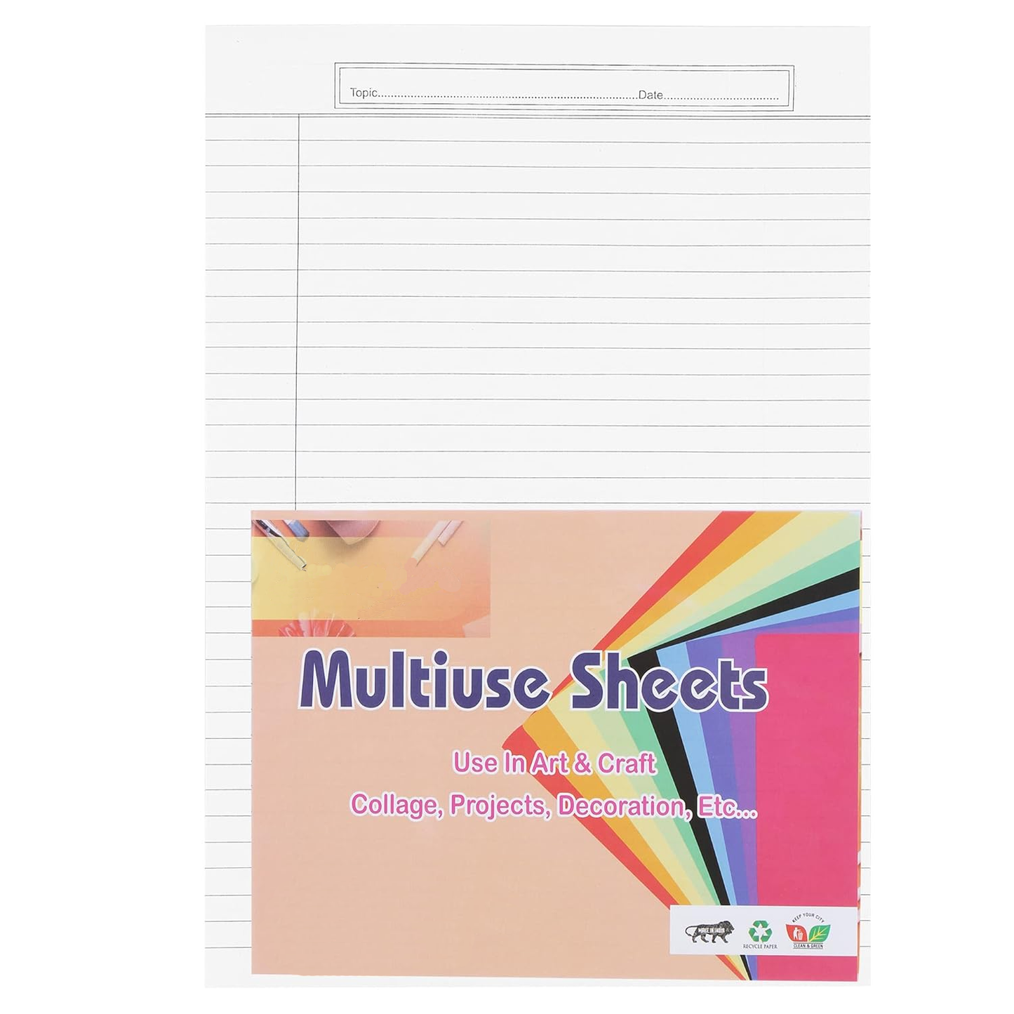 Qatalitic A4 Size Pack of 200 Both Side-Ruled Sheets, 2 Hole Punched Paper, For Project/ Assignment / Practical / Homework Qatalitic A4 Size Pack of 200 Both Side-Ruled Sheets, 2 Hole Punched Paper, For Project / Assignment / Practical / Homework