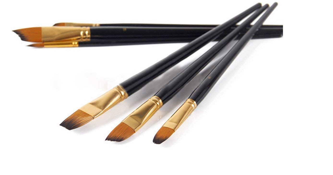 Qatalitic Set of 12 Professional & Exclusive Fine Art Long Handled Premium Paint Brush Set & Zippered Carry Bag with Pop Up Stands for Oil Acrylic Watercolor Painting