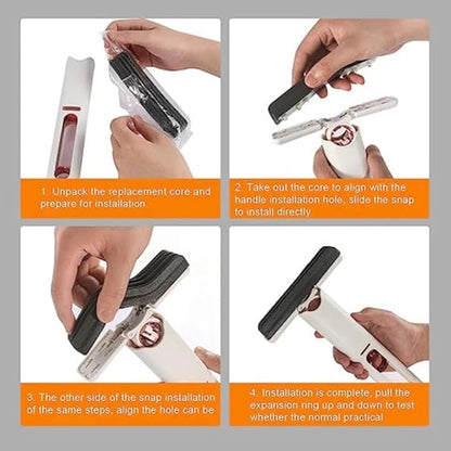 Verixpress Mini Mop for Kitchen with Sponges Portable Self Squeeze Strong Absorbent Magic Wiper for Kitchen Small Sponge Mop Self Squeezing Wet & Dry Use for Bathroom Wall Glass Car Table Home