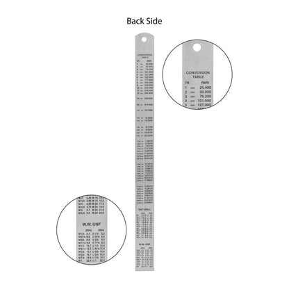 Stainless Steel Scale/Ruler 1 Foot