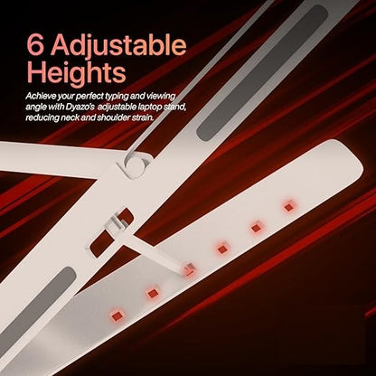 Verixpress Premium Metal Laptop Stand Foldable, Aluminum Stand Portable Any Laptop Stand Adjustable Height/OverHeating Protection Laptops/MacBooks/Table and Many More