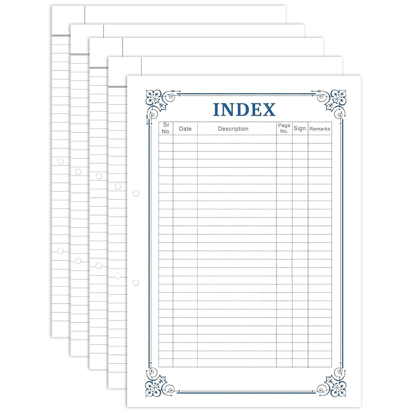 Qatalitic A4 Size Both Side Ruled Sheet for Project/Practical/Homework (Pack of 100 sheets)