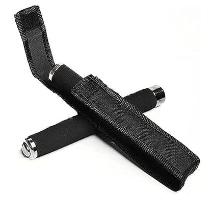 Veriexprees Stainless Steel Self-Defense Foldable Pointer & Safety Hiking Stick, Extendable Safety Wand with Non-Slip Grip & Nylon Pouc