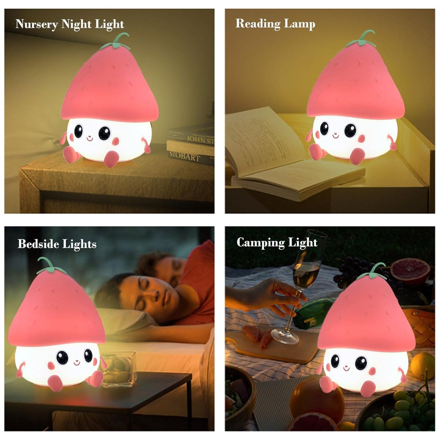 Veriexpress Red Night Lamp LED Strawberry Lamp