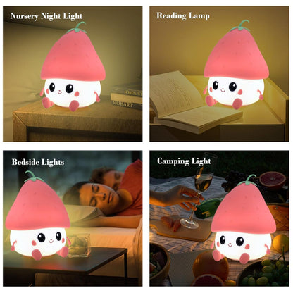 Veriexpress Red Night Lamp LED Strawberry Lamp
